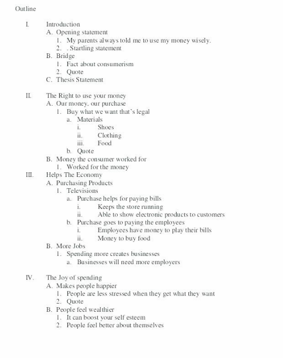 evaluation essay outline