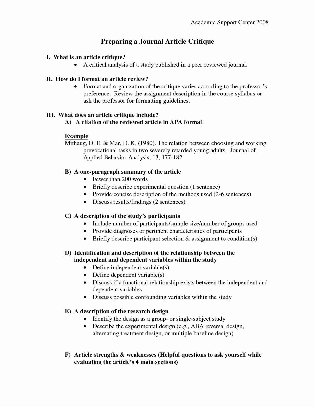 Article critique. Article Critique Examples Topics, Outlines, Titles