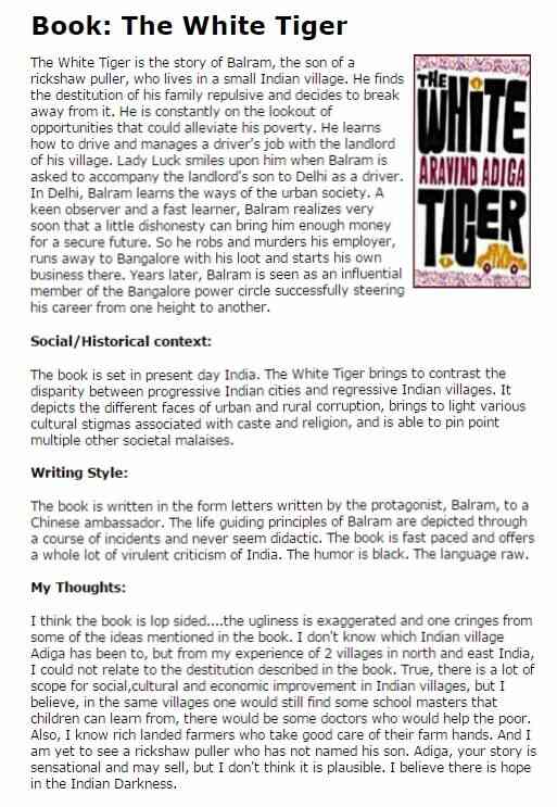 book review layout sample