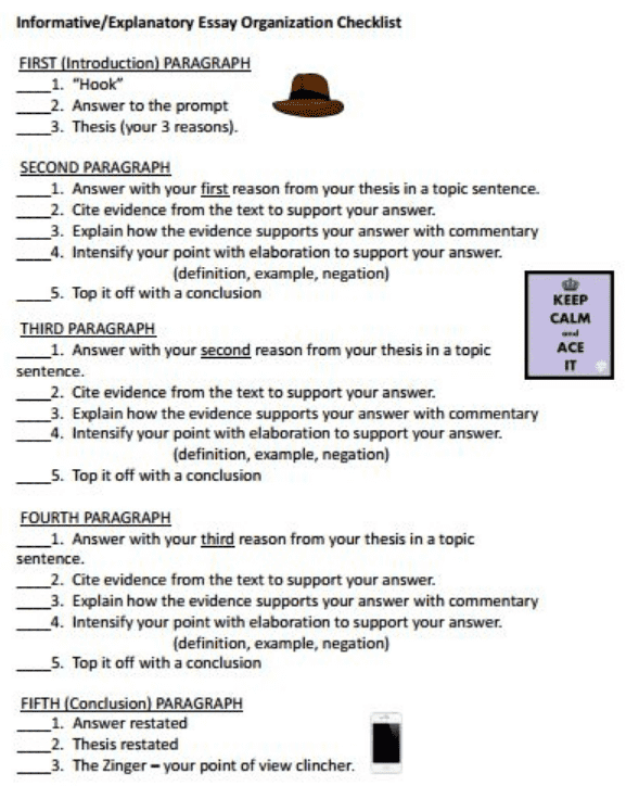 explanatory essay checklist