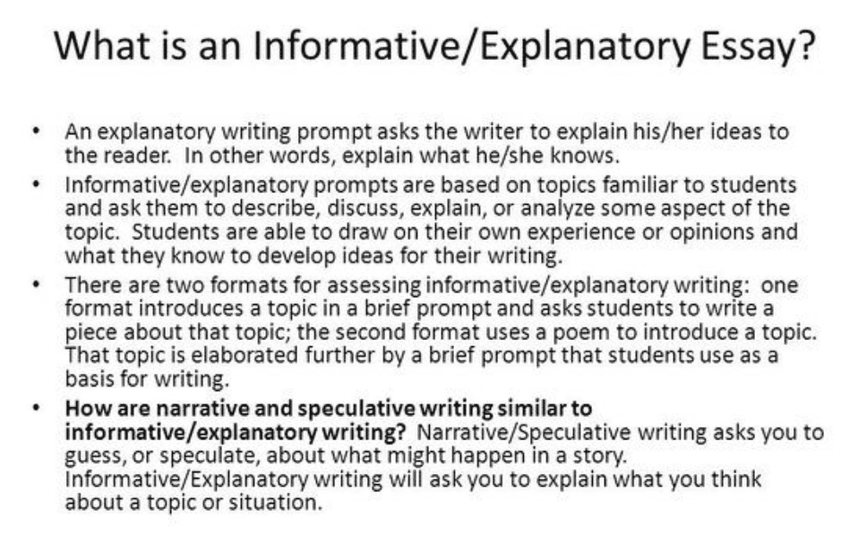 definition of an explanatory essay