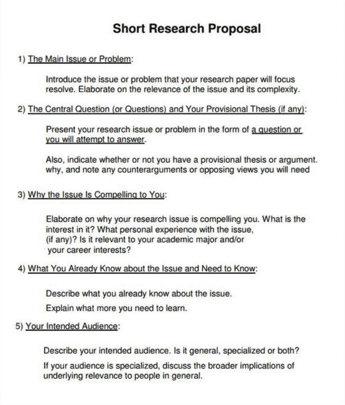 research methods proposal template