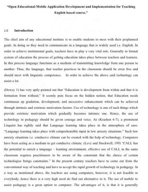 introduction paper sample